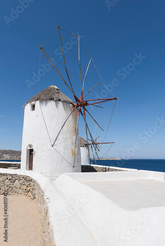 windmill in oia island