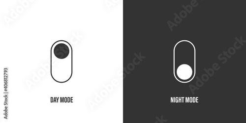 Dark mode icon concept. App interface design concept. Dark mode switch icon. Vector illustration