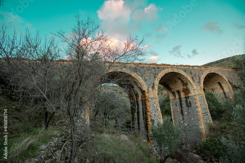 Turkey - Historical stone bridge near Izmir Çeşme Highway in Izmir Urla District