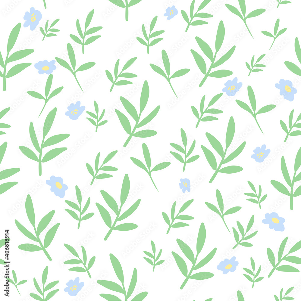 Flowers pattern on white background. illustration of plants vector. Beautiful vector flowers. Wildflowers vector