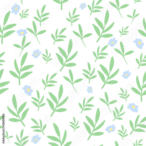 Flowers pattern on white background. illustration of plants vector. Beautiful vector flowers. Wildflowers vector