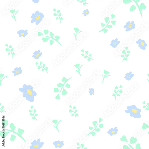 Flowers pattern on white background. illustration of plants vector. Beautiful vector flowers. Wildflowers vector © Алия Л