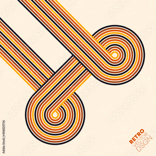 Retro grunge texture background with vintage striped lines. Vector illustration