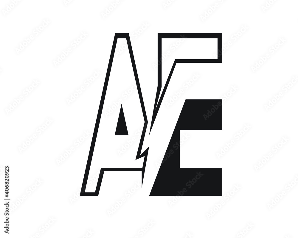 Fototapeta premium a and e creative logo designs and logo letters and initials 