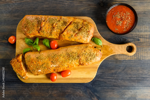 Pizza stromboli - an Italian delicacy from the USA