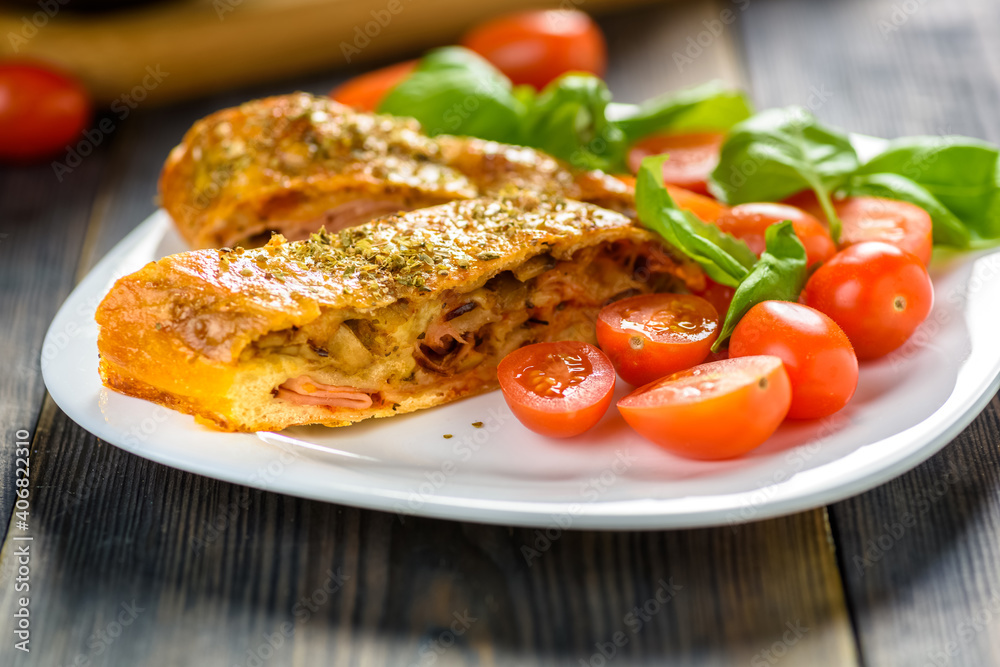 Pizza stromboli - an Italian delicacy from the USA