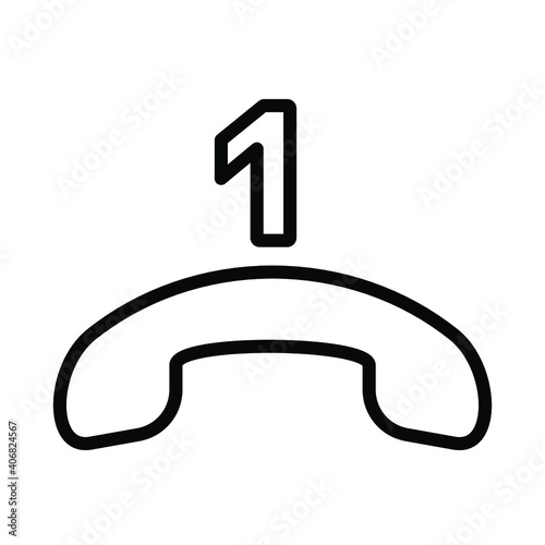Phone icon, one missed call sign