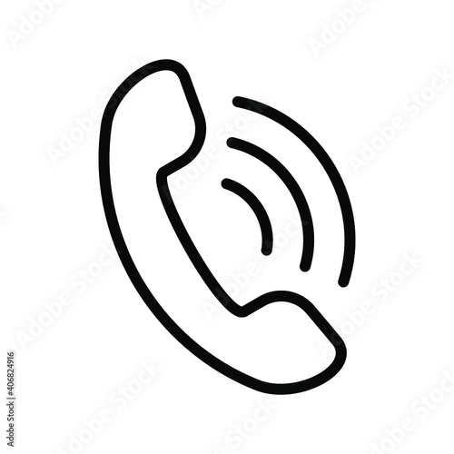 Phone icon vector. Call icon for web and mobile app. Handset vector