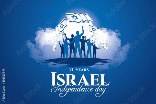 Israel Memorial Day holidays. vector Memorial day Israel. translation from Hebrew: Yom HaZikaron - Israel's Memorial Day. graphic design vector illustration 