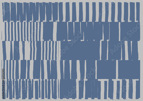 Abstract Folk Dyed Striped Motif Canvas Textured Background. Seamless Pattern.
