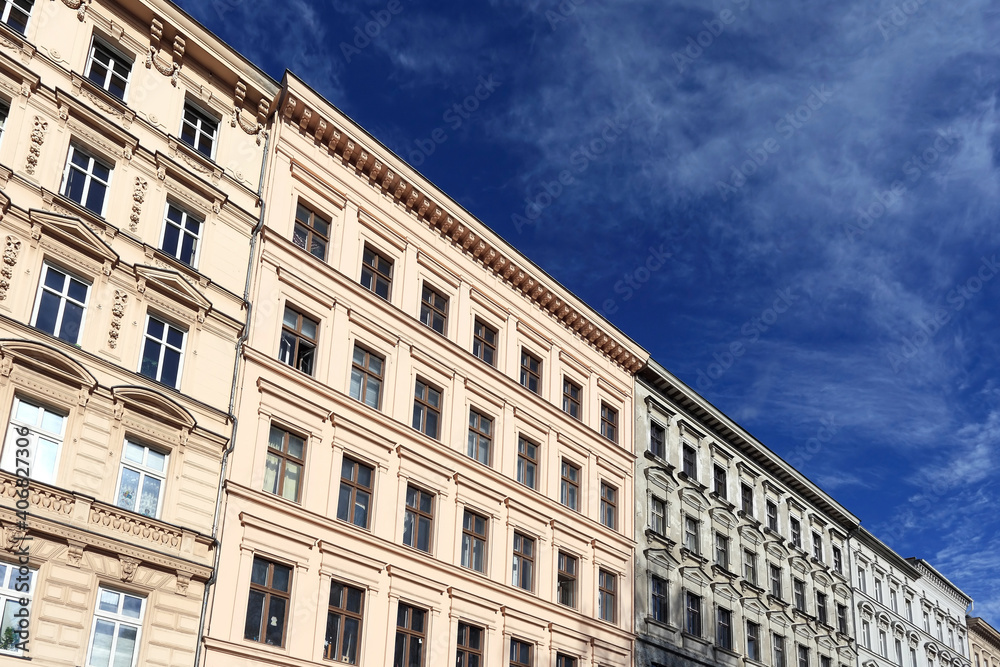 Historische restaurierte Fassaden in Berlin - Kreuzberg