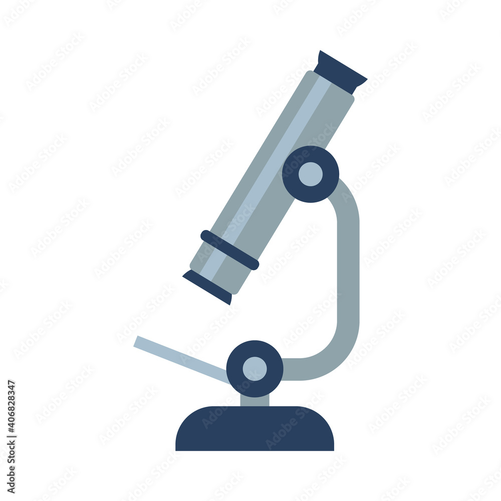microscope tool icon, flat style microscope tool icon, flat style