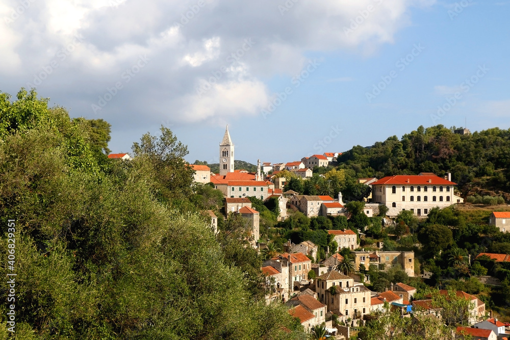 Small picturesque town Lastovo, on island Lastovo, Croatia. 
