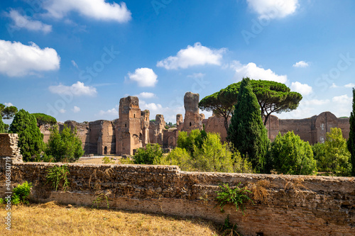 Photography Ruins of the Baths of Caracalla the most important baths of Rome at the time of the Roman Empire