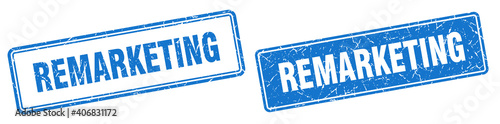 remarketing stamp set. remarketing square grunge sign
