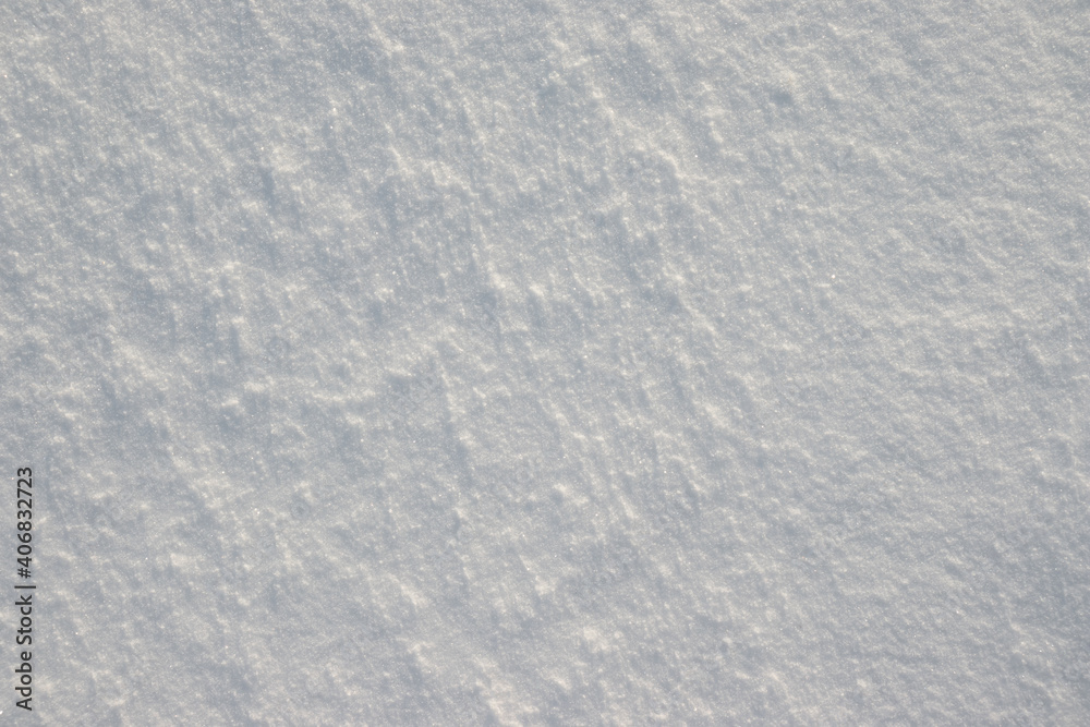 Smooth surface of white snow in frost. Smooth surface of white snow in frost.