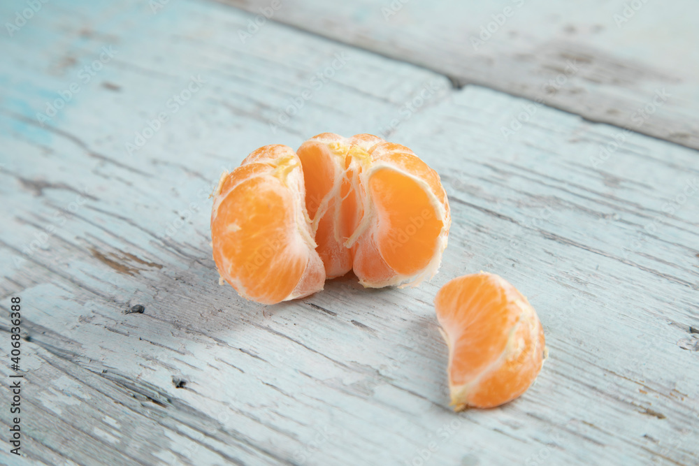 mandarin on the wooden table mandarin on the wooden table