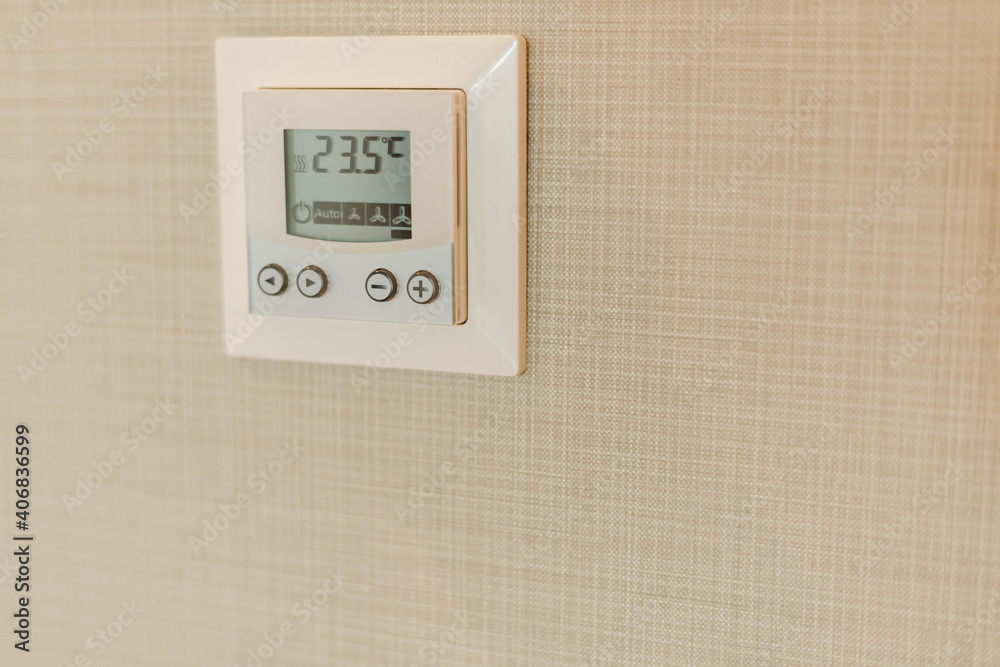Air conditioning thermostat controller unit. Air conditioning thermostat controller unit.