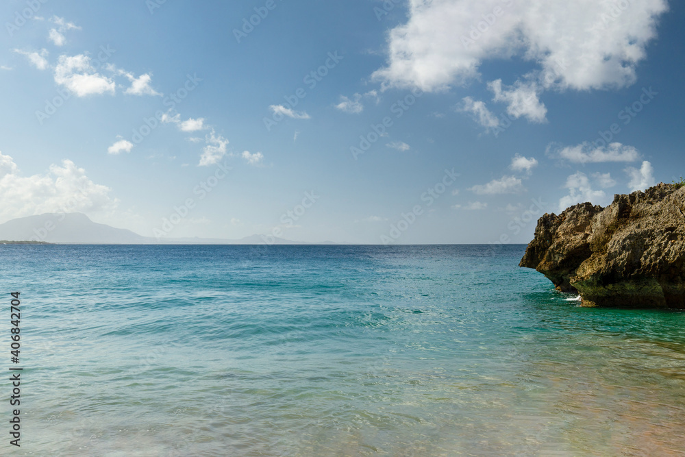 View of alicia beach in sosua, dominican republic