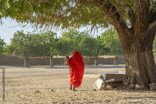 Wallpaper Mural Street scene in the desert town Fada, Chad, Africa Torontodigital.ca