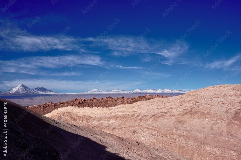 Mountains in the Moon Valley, Atacama Desert, Chile. 
