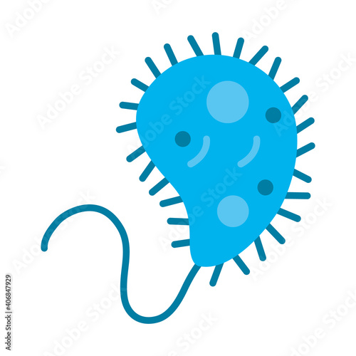 Obraz na plátně cholera bacteria icon, colorful design
