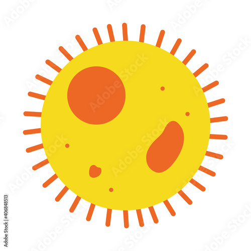 yellow adenovirus icon, colorful design