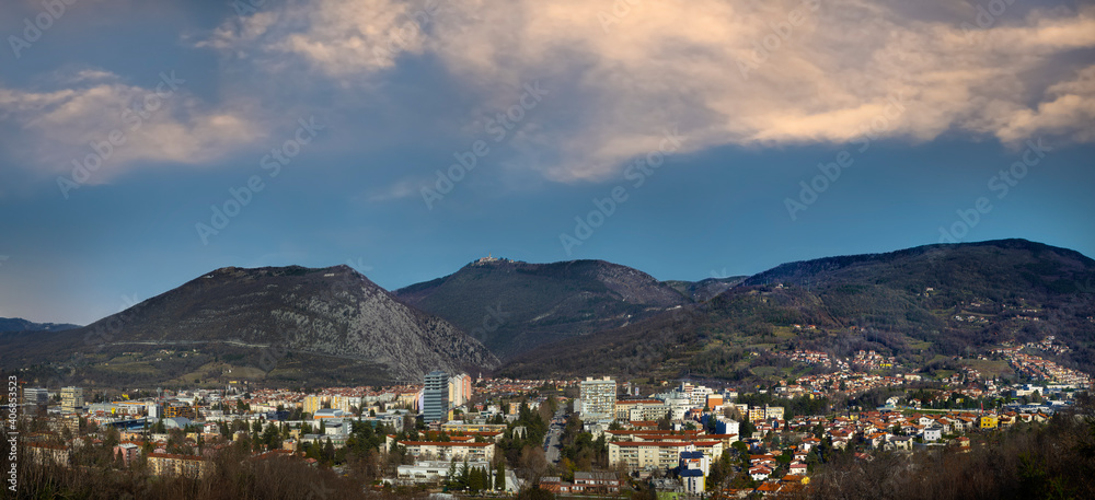 Panorama of  Nova Gorica With Hills