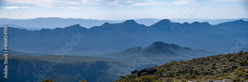 Mountain ridges in layers. Grampians National Park  Victoria  Australia
