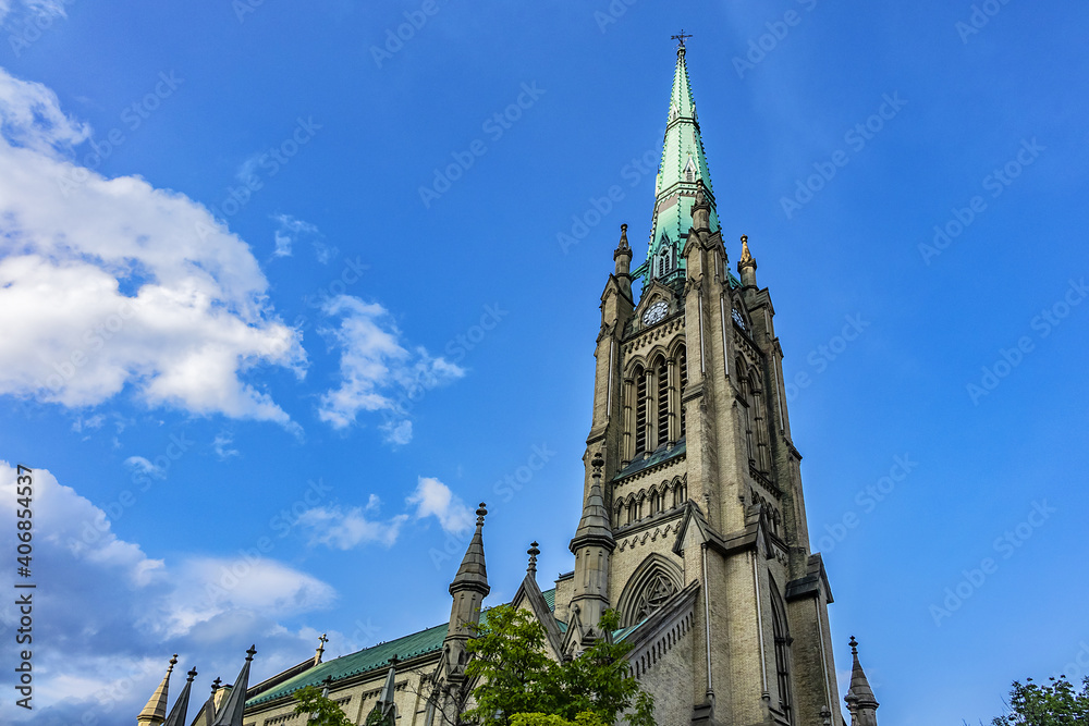Obraz premium Cathedral Church of St. James in Toronto, Ontario, Canada. Cathedral is home of oldest congregation in city, parish was established in 1797. 