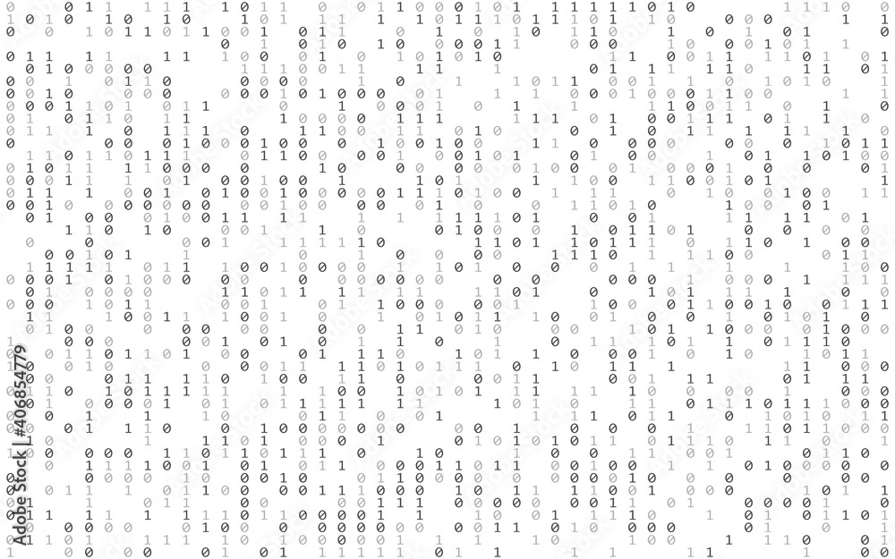 Binary background. Falling digits on white backdrop. Matrix effect with falling numbers. Digital data stream. Random binary code on light wallpaper. Vector illustration Binary background. Falling digits on white backdrop. Matrix effect with falling numbers. Digital data stream. Random binary code on light wallpaper. Vector illustration