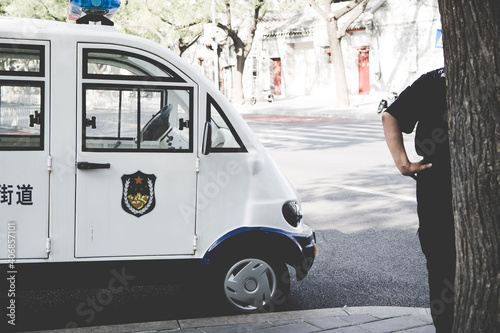 police car in Bejing, China