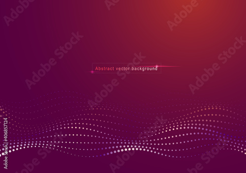 Abstract particle background. Vector technology illustration