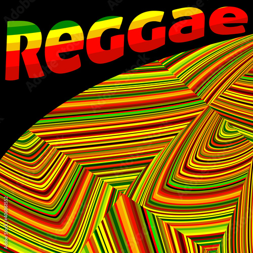 Template of reggae style. Vector graphic background