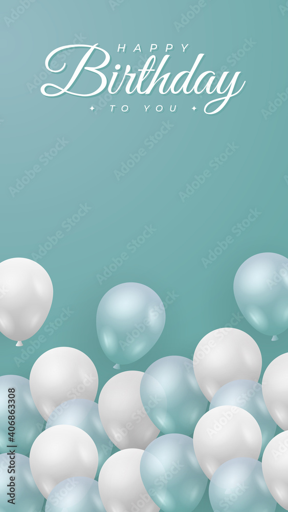 Holiday Template For Design Bannerticket Leaflet Card Poster And So On Happy  Birthday Background And Balloons Royalty Free SVG Cliparts Vectors And  Stock Illustration Image 69111782
