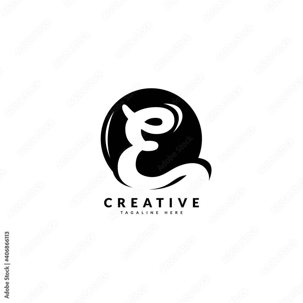 Obraz premium Initial Letter E logotype . Luxury design for Company and Business logo.