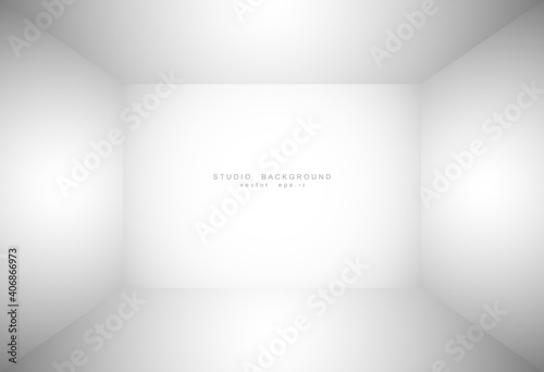 Wallpaper Mural Empty white grey gradient studio room background. backdrop light Torontodigital.ca