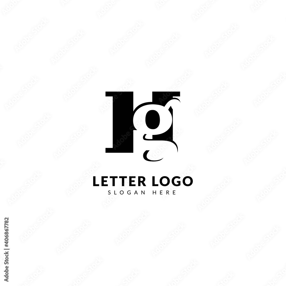 Fototapeta premium HG letter combination concept for company and business logo.