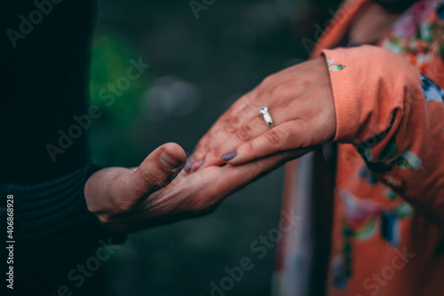 hands of the person, hand request, wedding rings