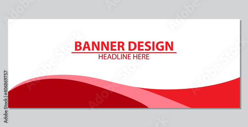 red abstract business banner design. creative banner design for template. simple and modern horizontal banner design.