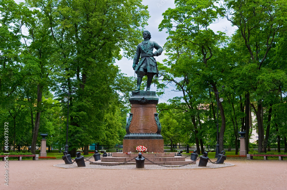 Kronshtadt, St. Petersburg - Monument to Peter the Great. 