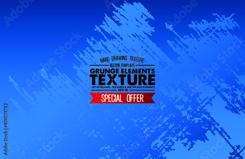 Grunge frame - abstract texture background. Isolated stock vector design template - easy to use