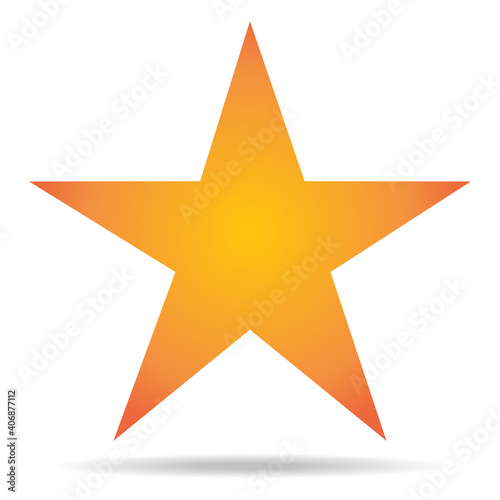 Star icon vector isolated on white background. Trendy star icon in flat style. Modern star template for app  ui  logo and web site. Star icon vector illustration