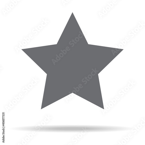 Star icon vector isolated on white background. Trendy star icon in flat style. Modern star template for app  ui  logo and web site. Star icon vector illustration