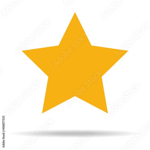 Star icon vector isolated on white background. Trendy star icon in flat style. Modern star template for app  ui  logo and web site. Star icon vector illustration