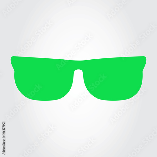 Sunglasses icon isolated on white background. Sunglasses icon in flat style. Template for app, label, logo and web site. Sunglasses vector illustration