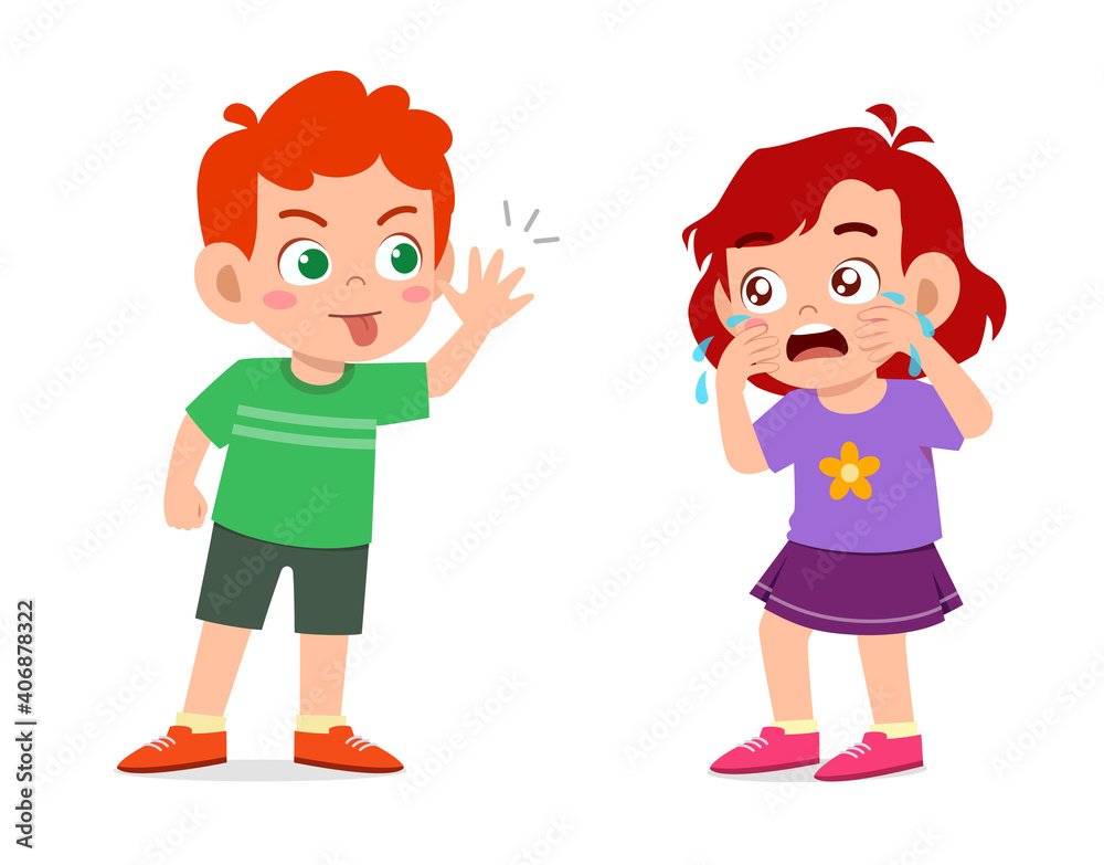 little boy bully little girl until she cry little boy bully little girl until she cry