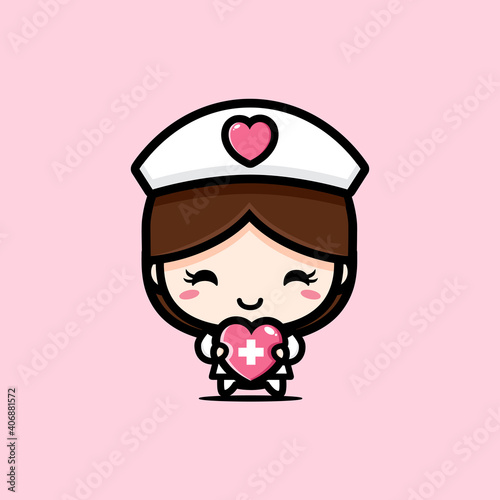 cute nurse character design