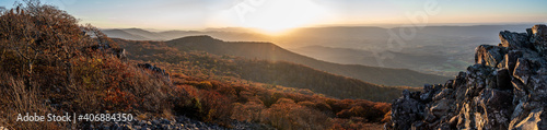 Photography sunset over the mountains