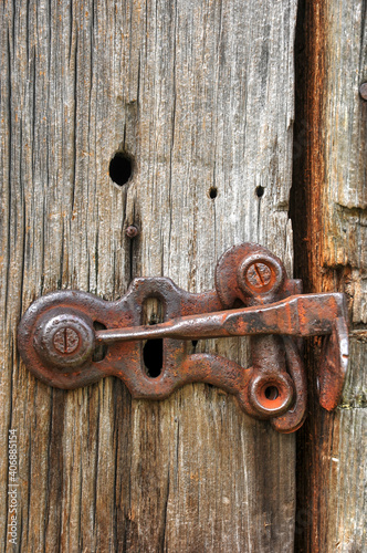 old rusty door lock